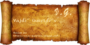 Vajó Gusztáv névjegykártya
